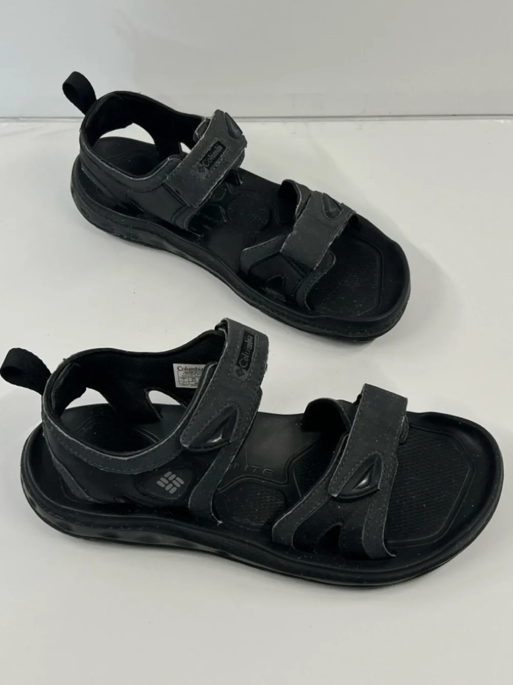 COLUMBIA Men’s Size 7 gray Black Outdoor Hiking Camping Fishing Sandals